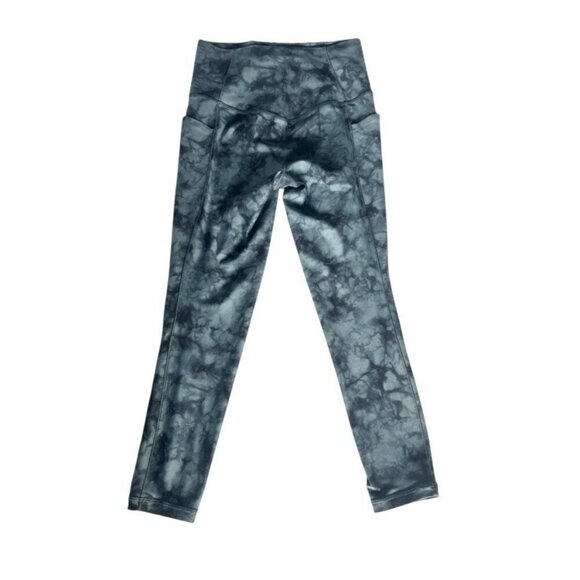 Athleta Women’s XS Salutation Stash Pocket II  7/8 Teal Green Tie Dye Leggings - Picture 2 of 8